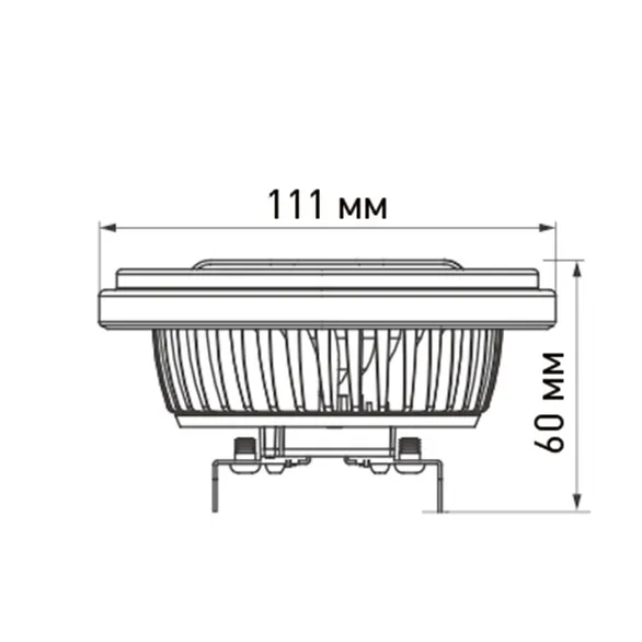 Лампа AR111-FORT-G53-12W-DIM Day4000 (Reflector, 24 deg, драйвер 350mA) (Arlight, Металл)