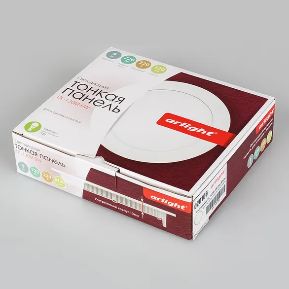 Светильник DL-120M-9W Day White (Arlight, IP40 Металл, 3 года)