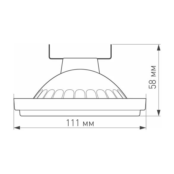Лампа AR111-UNIT-G53-15W- Warm3000 (WH, 24 deg, 12V) (Arlight, Металл)