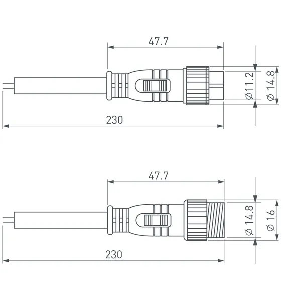 Коннектор питания ARL-LINE-2pin (24V) (Arlight, Закрытый)
