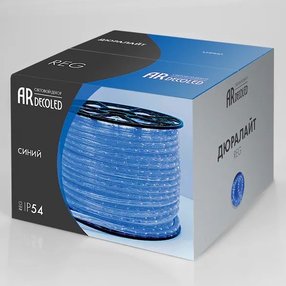 Дюралайт ARD-REG-LIVE Blue (220V, 24 LED/m, 100m) (Ardecoled, Закрытый)
