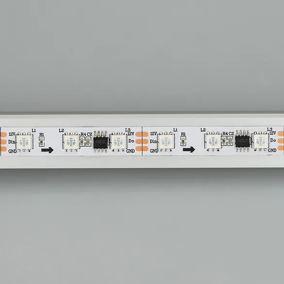 Светодиодная лента SPI-5000-5060-60 12V Cx3 RGB (10mm, 14.4W/m, IP20) (Arlight, бегущий огонь)